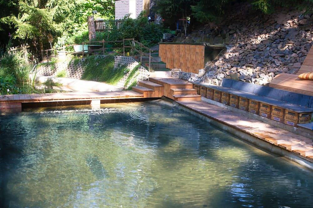 Geheel appartement, Vacation apartment, country house kitchen, directly at the park \"Fuchsgrund\" in Hohenstein-Ernstthal, Chemnitz (region)