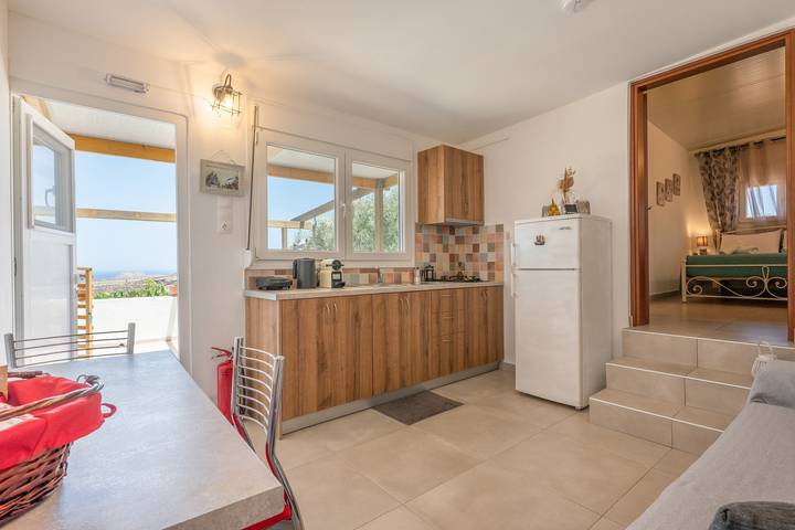 Eco-Friendly 'Lydia Guest House - Sea' with Sea View, Private Terrace & Wi-Fi in Vai Beach, Lasithi