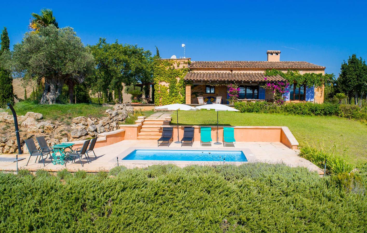 Modernes Terrassenapartment mit Pool und Internetzugang in Petra (Mallorca), Mallorca Inselmitte