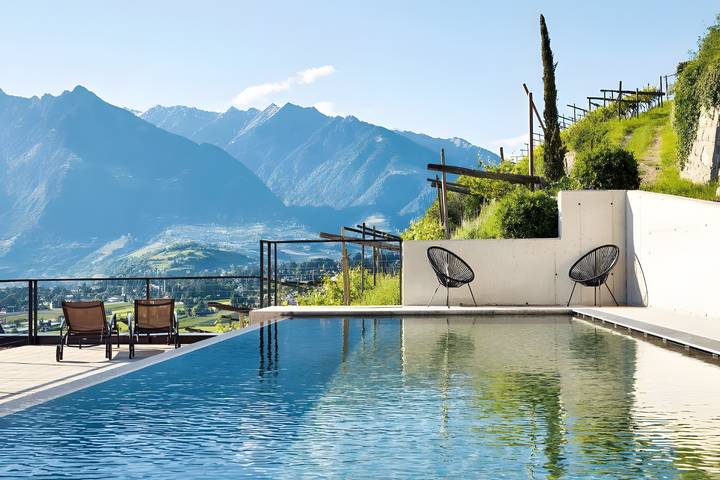 Ferienwohnung für 2 Personen, mit Balkon und Sauna in Meran