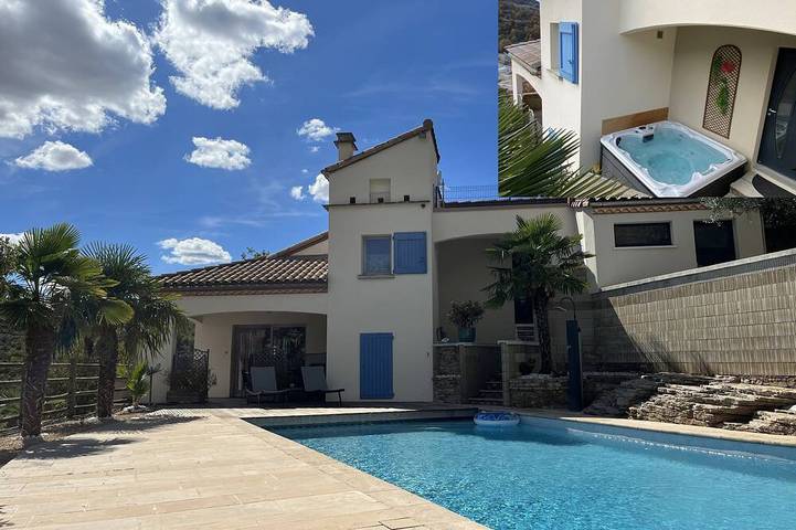 Villa pour 4 personnes, avec terrasse et jacuzzi dans l' Aveyron