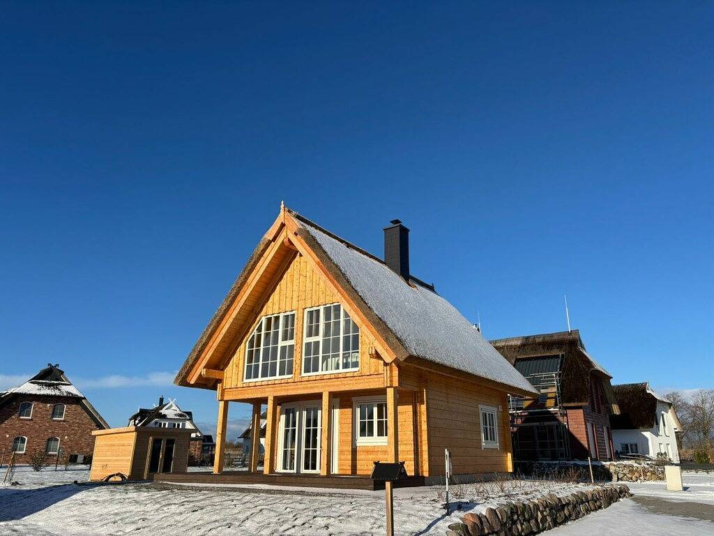 Wooden house at the harbor 24 in Puddemin, Poseritz