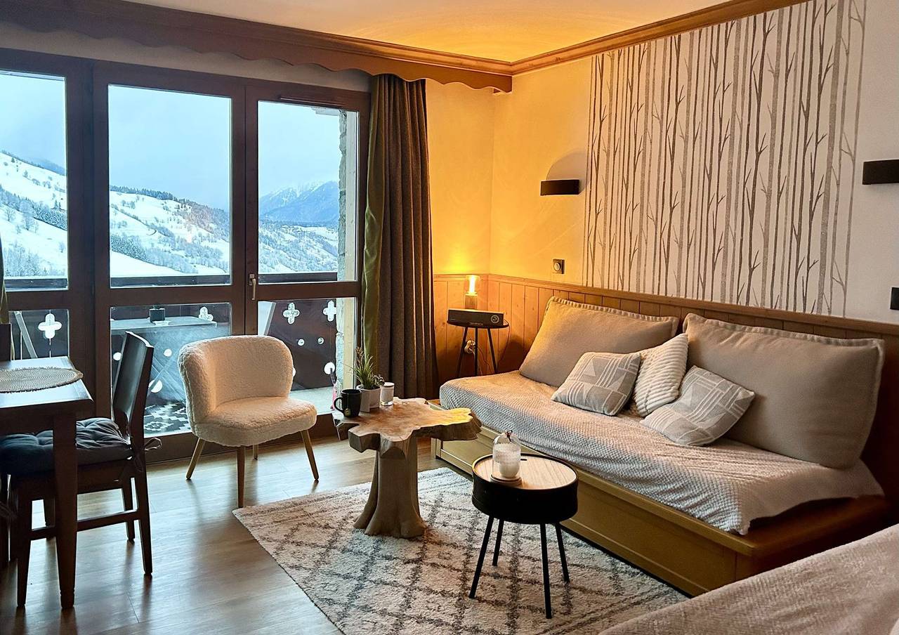 Appartement de vacances entier, La Valériane 3 - Studio proche de la rue piétonne et piste de luge in Valmorel, Les Avanchers-Valmorel