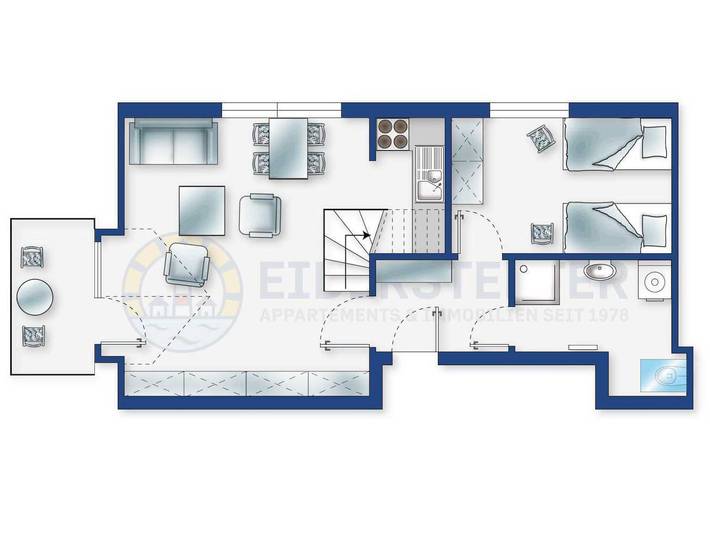 Ganze Ferienwohnung, Wohnung 10 in St. Peter-Bad, St. Peter-Ording