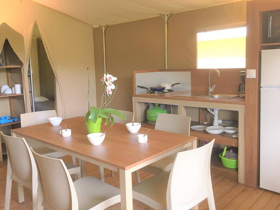 Camping Le Moulin De Bidounet - Tienda 6 personas - Alojamiento moderno con instalaciones sanitarias in Moissac, Tarn y Garona
