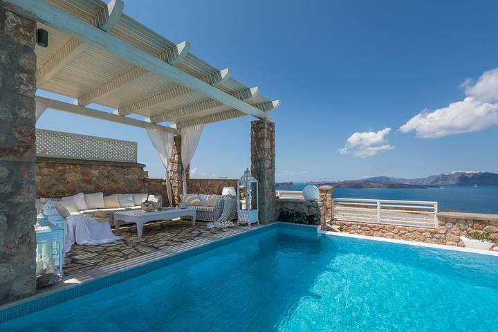 Villa pour 10 personnes, avec jardin ainsi que jacuzzi et terrasse à Santorin - 2
