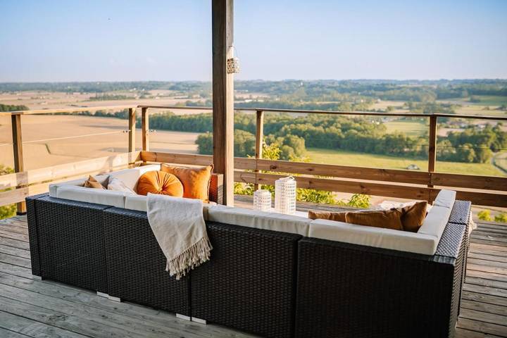 Maison d’hôte pour 3 personnes, avec vue ainsi que piscine et jardin à Pimbo - 3