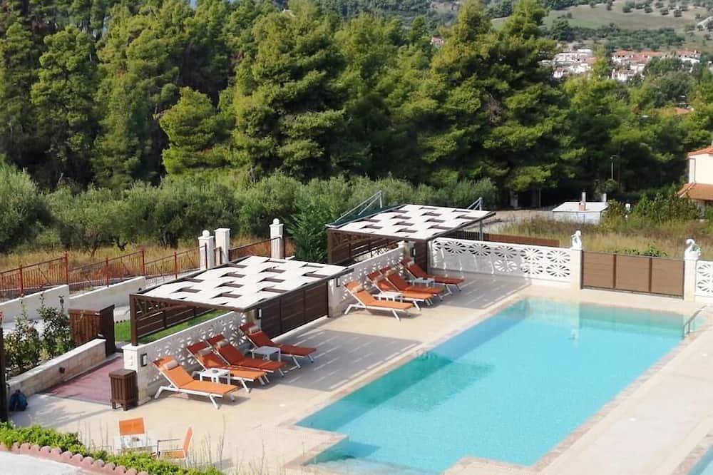 Amalthea villa with private pool in Siviri, Kassandra
