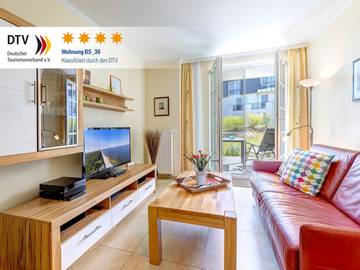 Ferienwohnung für 3 Personen, mit Terrasse und Sauna sowie Seeblick in Benz