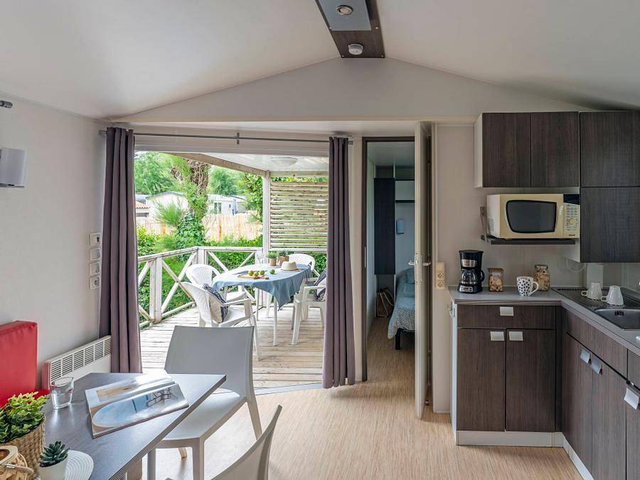 Camping la Forêt - Mobilhome 5 personnes - Résidence O'Hara Panoramique Modern Eco-Concu / 28m2 - 2 chambres - Terrasse semi-couverte 5/6 pers in Saint-Jean-de-Monts, Vendée