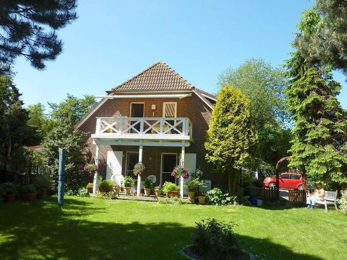 Ferienwohnung für 4 Personen, mit Terrasse und Garten sowie Ausblick
