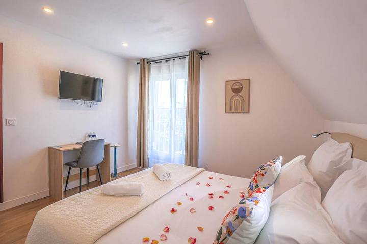 Chambre d’hôte pour 2 personnes, avec vue ainsi que jardin et terrasse
