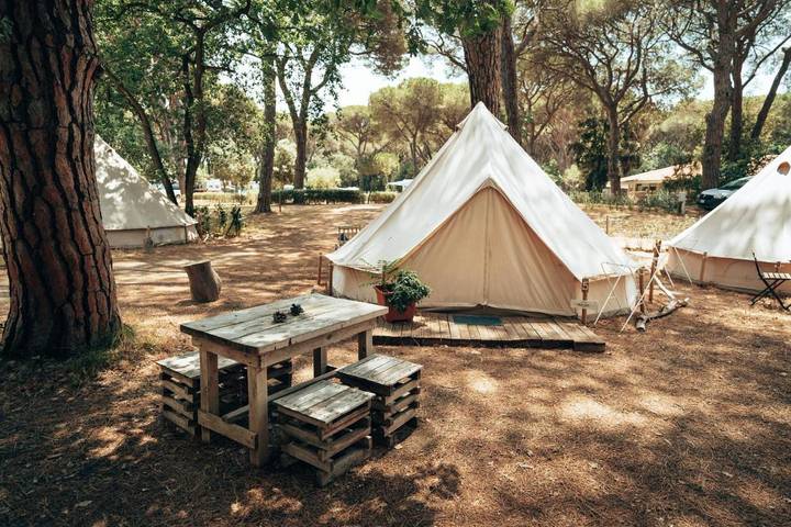 Camping für 4 Personen, mit Ausblick und Pool sowie Garten in Grosseto - 3