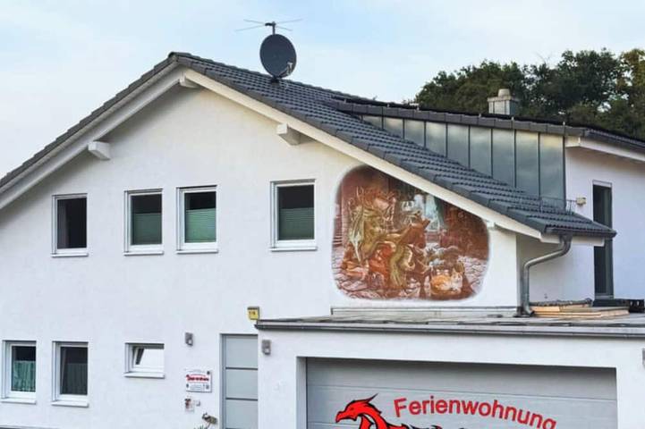 Ferienwohnung für 3 Personen, mit Terrasse und Sauna sowie Garten, mit Haustier an der Bergstraße