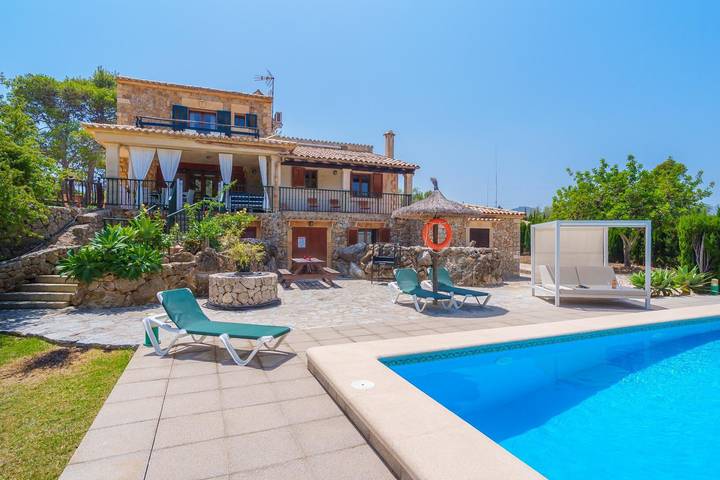 Landhaus 'La Caseta Almadrava' mit Bergblick, WLAN und Klimaanlage in Pollença, Mallorcas Küste