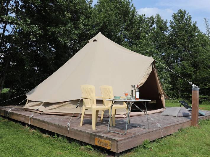 Zelt für 2 Personen, mit Terrasse und Garten