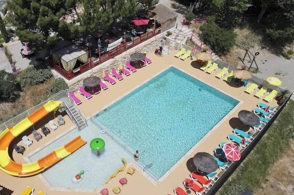 Zecamping 3* familial parc aquatique dog friendly fitness cabane 46m2 in Saint-Maime, Regionaler Naturpark Luberon