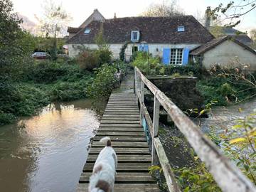 Chambre d’hôte pour 10 personnes, avec vue sur le lac et bassin pour enfant ainsi que vue et jardin dans la Sarthe