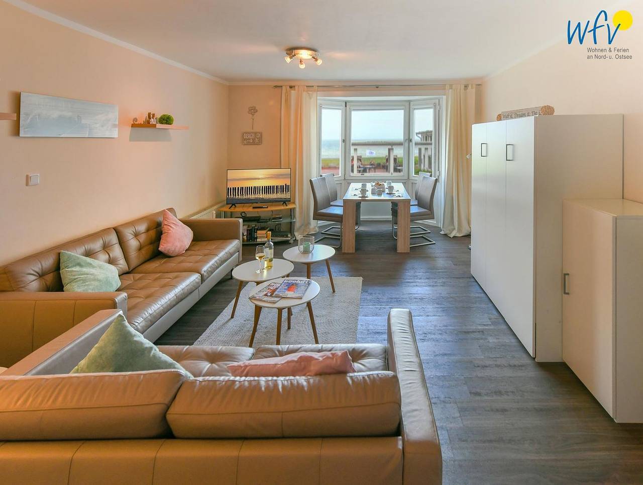 Ganze Wohnung, Komfortable Ferienwohnung im Haus Südwind auf Wangerooge mit Meerblick und Strandnähe in Wangerooge