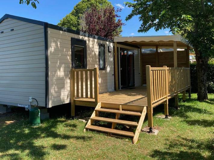 Camping Bleu Mer - Mobilheim 6 personen - Bermudas Trio Modulo Grand Confort in Saint-Georges-de-Didonne, Côte de Beauté