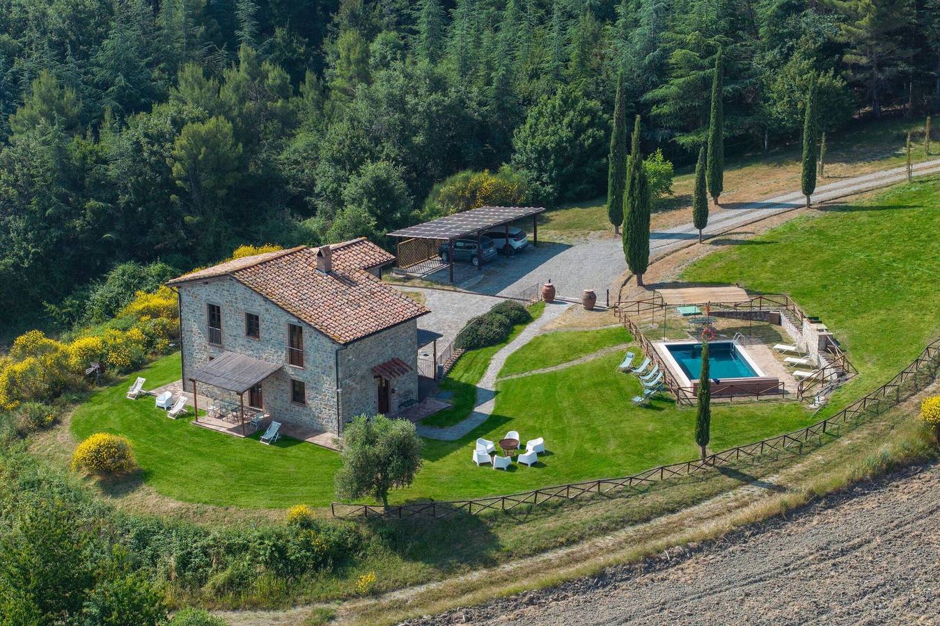 Villa für 6 Personen mit Pool in Campiglia d'Orcia, Castiglione d'Orcia und Umgebung