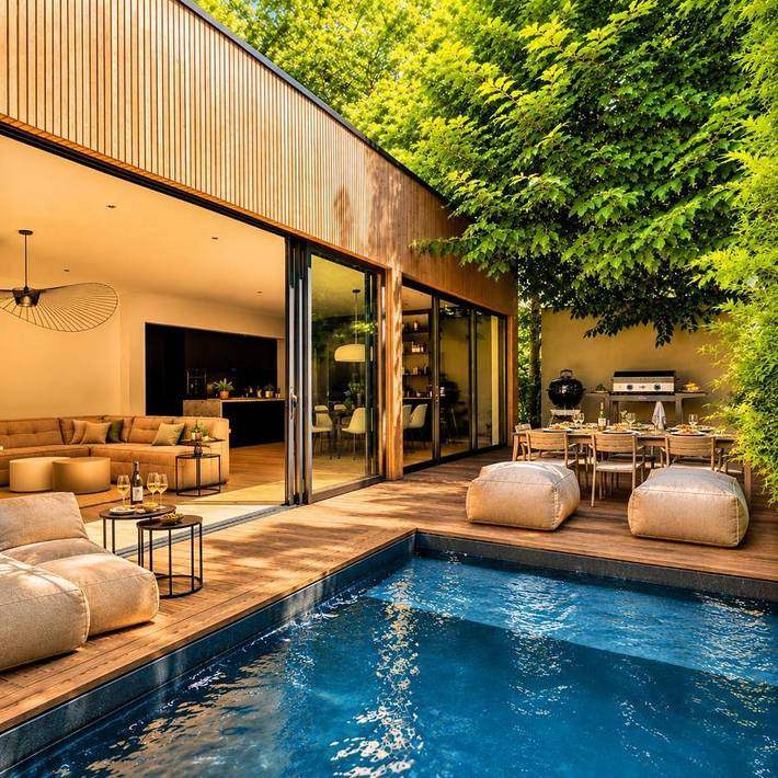 Ferienhaus für 12 Personen, mit Terrasse und Garten sowie Pool in Dijon