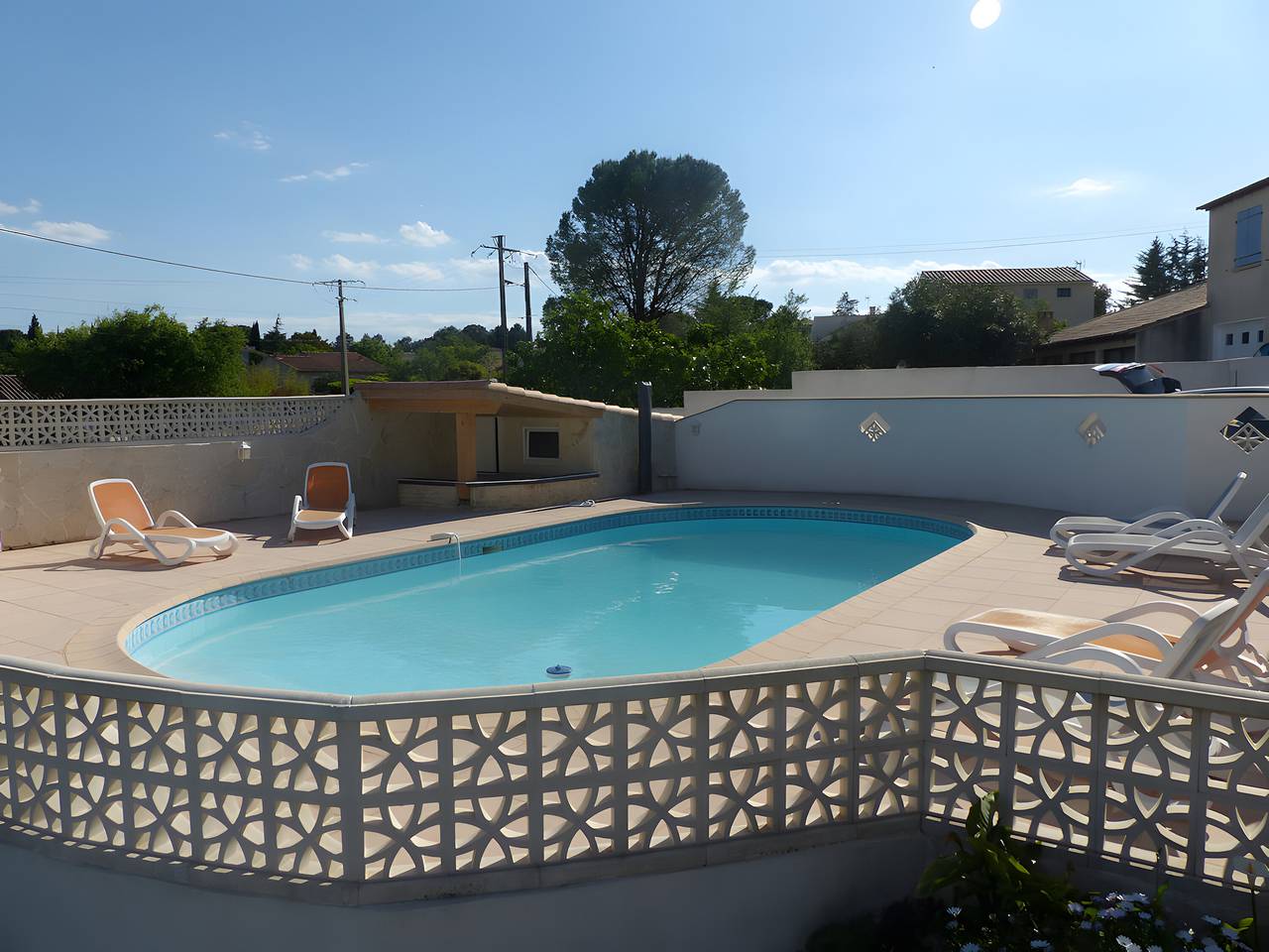 Chambre d'hôtes 'Chez Gaston' avec piscine privée, Wi-Fi et climatisation in Saint-Drézéry, Région de Montpellier