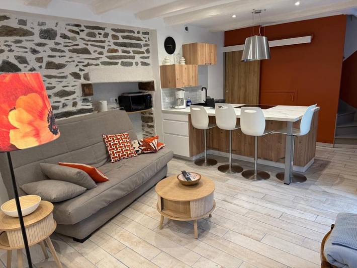 Gîte pour 4 personnes, avec terrasse dans Port De Plerin