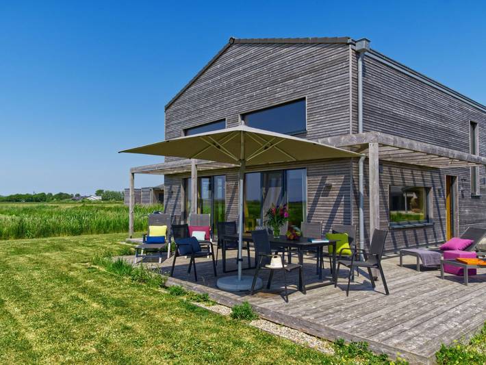 Ferienpark für 8 Personen, mit Balkon und Terrasse sowie Garten und Sauna in Pellworm