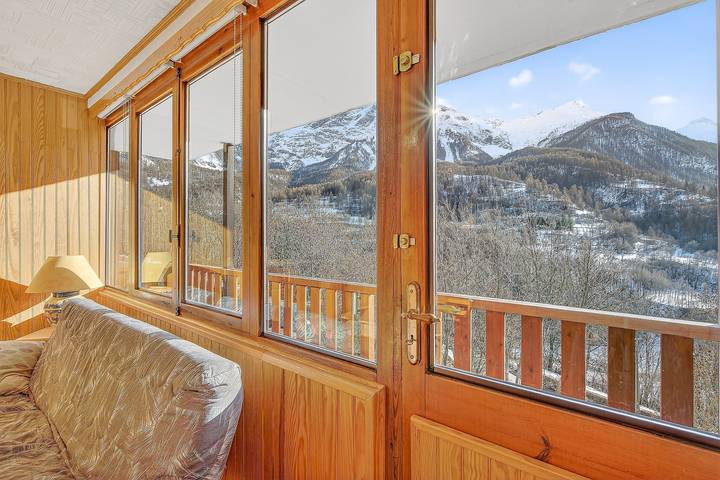 Ganze Wohnung, Appartement „Orciéres Village“ mit Bergblick und Balkon in Orcières, Nationalpark Écrins