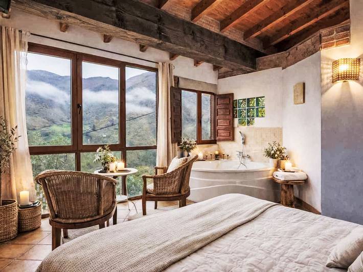 Apartamento de vacaciones para 2 personas, con jacuzzi además de terraza y jardín, Se admiten mascotas en Asturias - 4