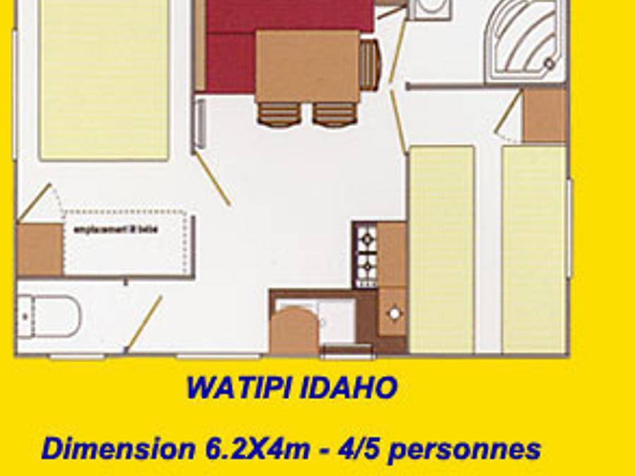 Camping Europ Camping  - Mobilhome 4 personnes - Idaho 2 chambres - Tv in Ascarat, Région de Bayonne