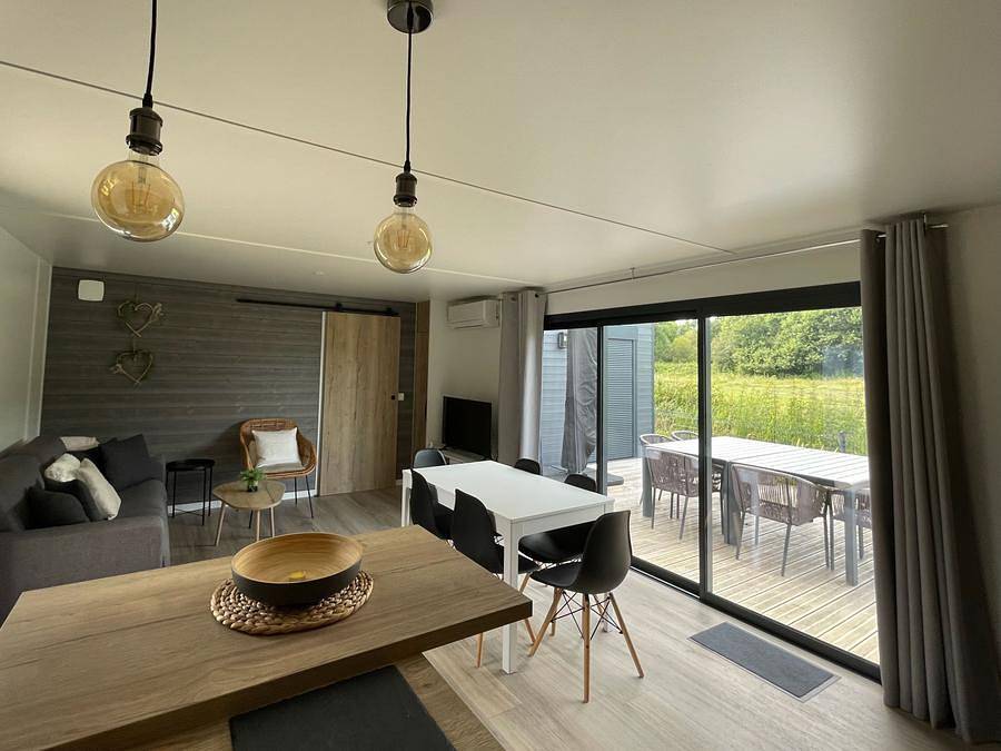 Camping Ecolodges Domaine de la Forêt - Mobile home 6 persons - Ecolodge Au Calme (Df20) 3 Bedrooms - 2 Bathrooms - 2 Terraces - Clim - Wifi 6 pers in Les Mathes, Côte de Beauté