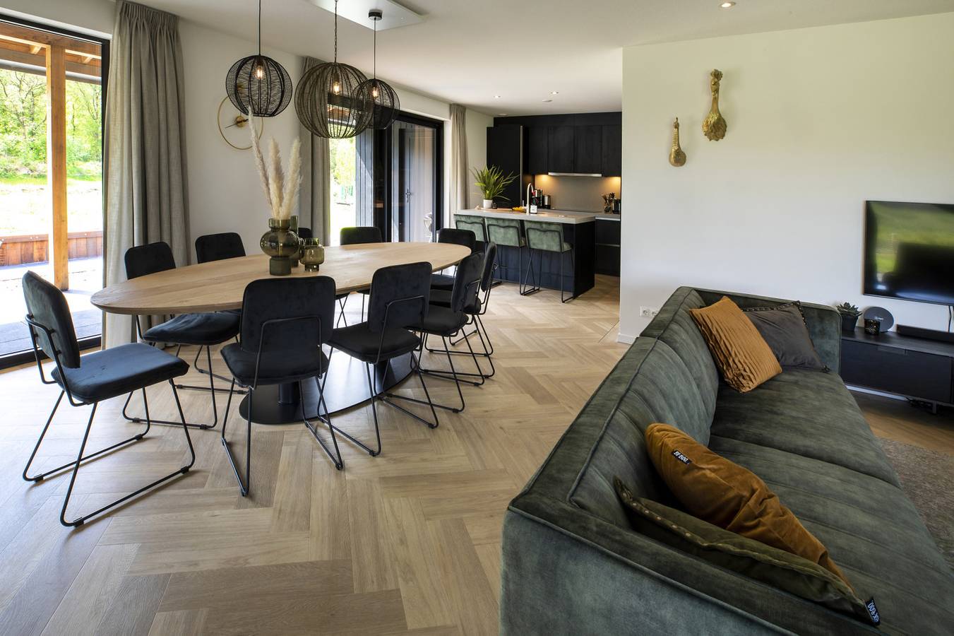 Modernes 8-Personen-Ferienhaus in einem Familienpark mit Schwimmteich in Sint-Nicolaasga in Sint Nicolaasga, Friesland