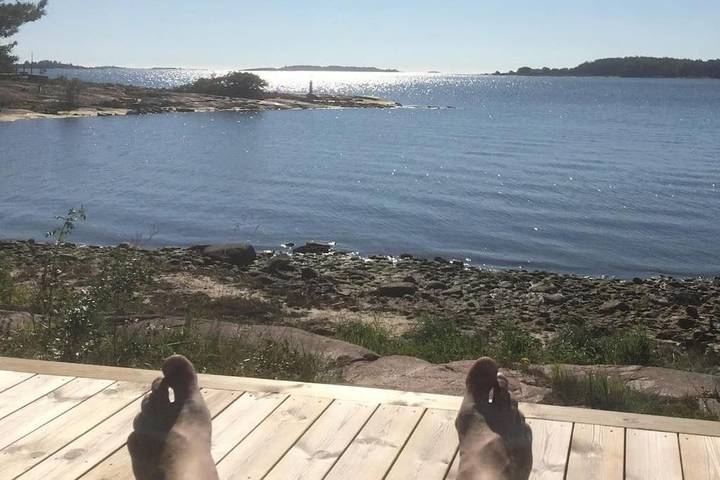 Hus för 5 Personer, med Terass samt Trädgård och Bastu och Sjöutsikt på Åland