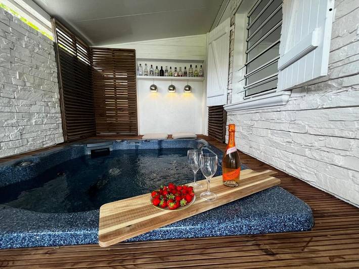 Villa pour 6 personnes, avec terrasse ainsi que jacuzzi et piscine