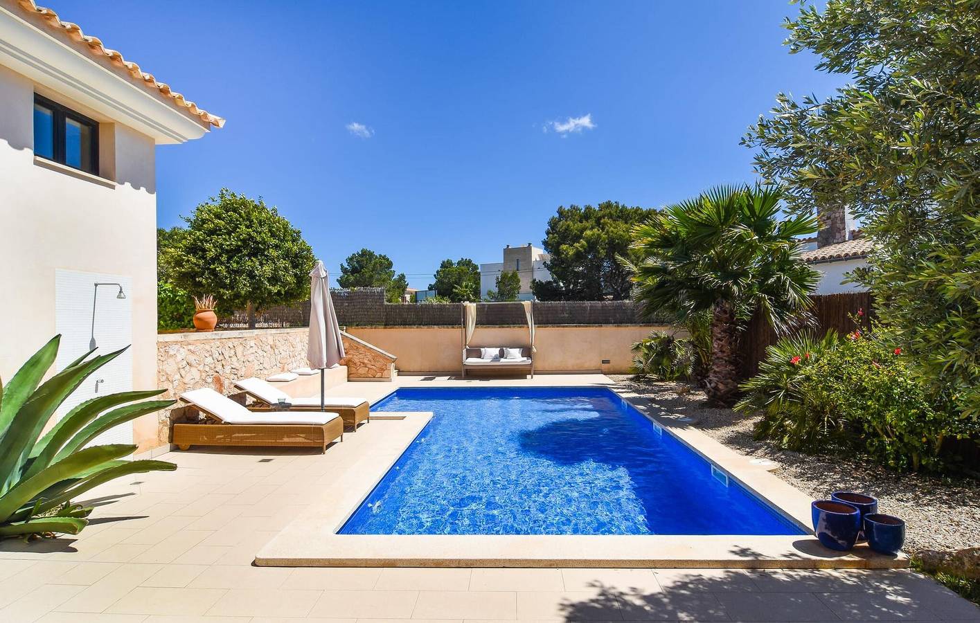 Rückzugsort mit Meerblick, Pool, Terrasse und Grill - 1,5 km bis Cala Llombards in Cala Santanyí, Santanyí
