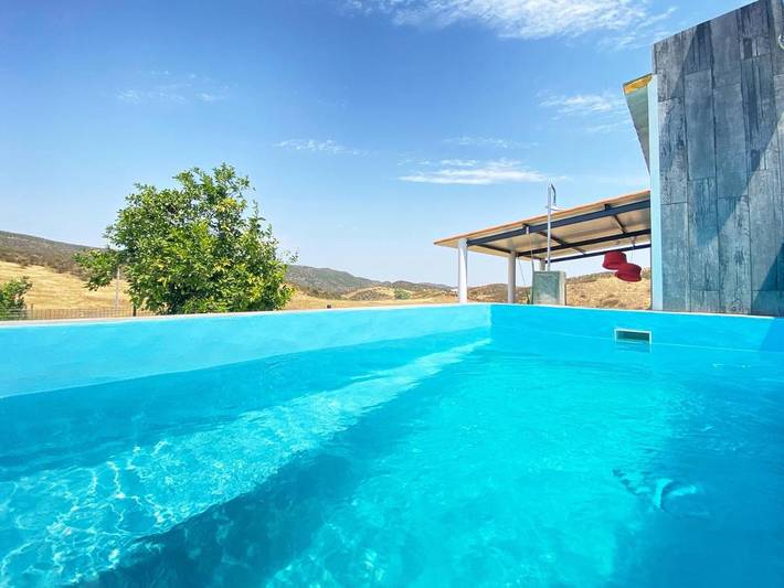 Casa de férias para 5 pessoas, com piscina e varanda e ainda vista em Mértola