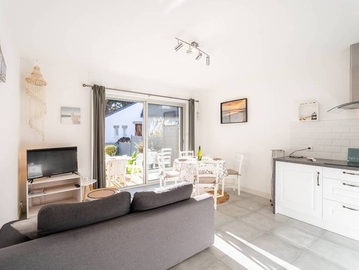 Gîte pour 4 personnes, avec Balcon ainsi que Terrasse et Jardin dans Plage Ty Bihan