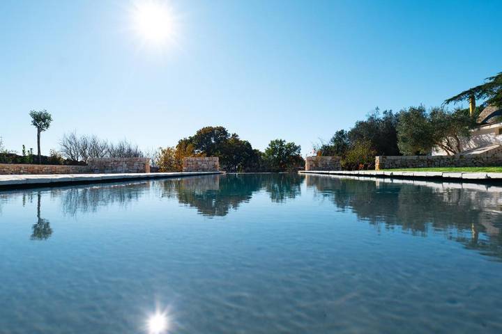 Casa vacanza per 4 persone, con panorama e giardino nonché piscina in Crispiano