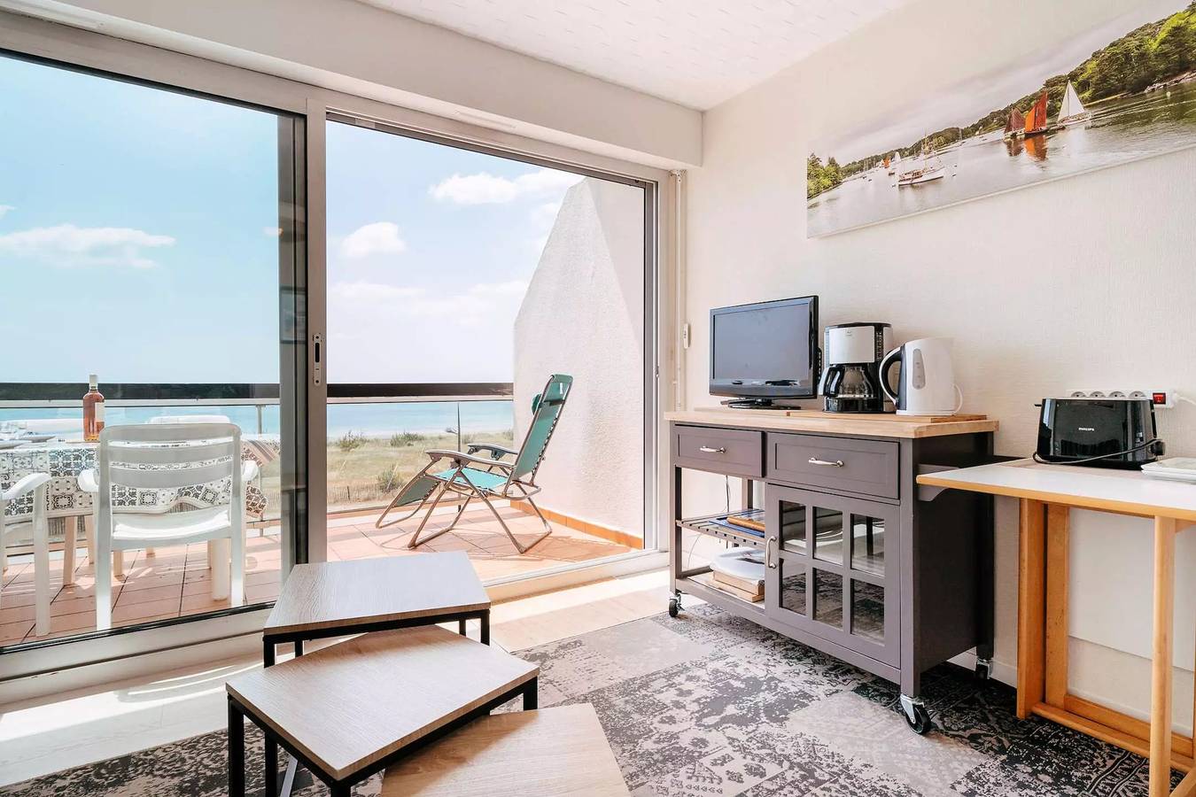 Ganzes Studio, Carnac - Kabinenstudio - 20m2 - Meerblick in Carnac Plage, Carnac