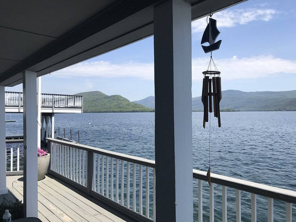 Lakefront house in the town of Bolton right on the water with private dock space in Bolton Landing, Adirondack Mountains