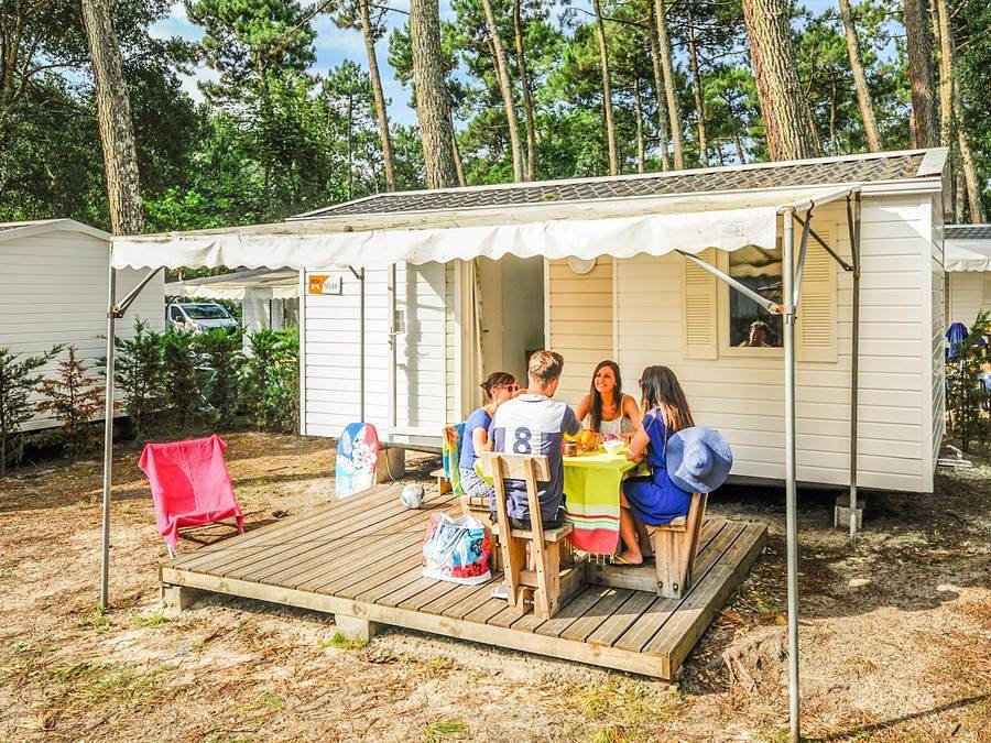 Camping Le Vieux Port - Mobilhome 4 personas - Eco - 2 habitaciones (sin instalaciones sanitarias) in Messanges, Côte d’Argent