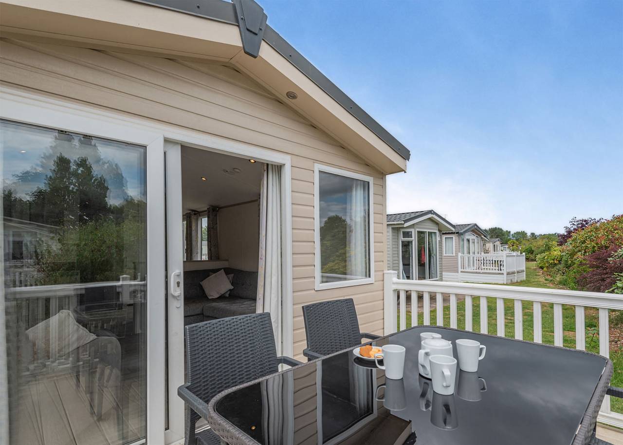 Gold Caravan with parking in Skegness, Lincolnshire