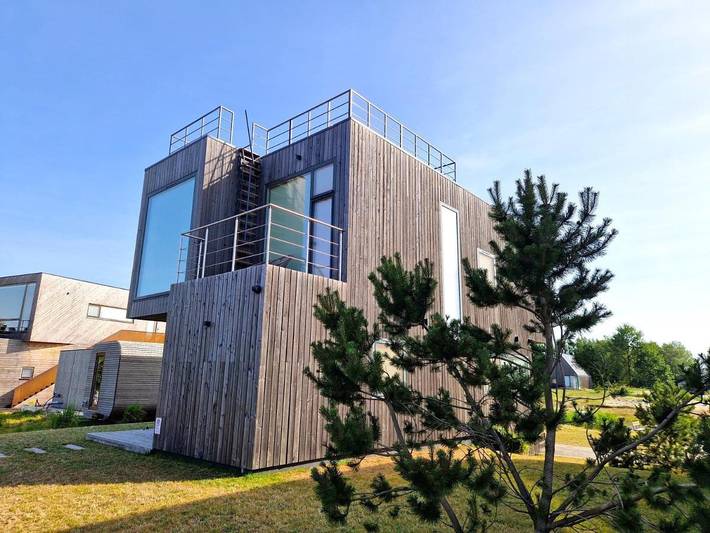 Ferienhaus für 6 Personen, mit Balkon und Terrasse sowie Seeblick und Ausblick in Litauen