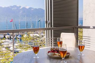 Gîte pour 6 personnes, avec terrasse et vue à Vevey