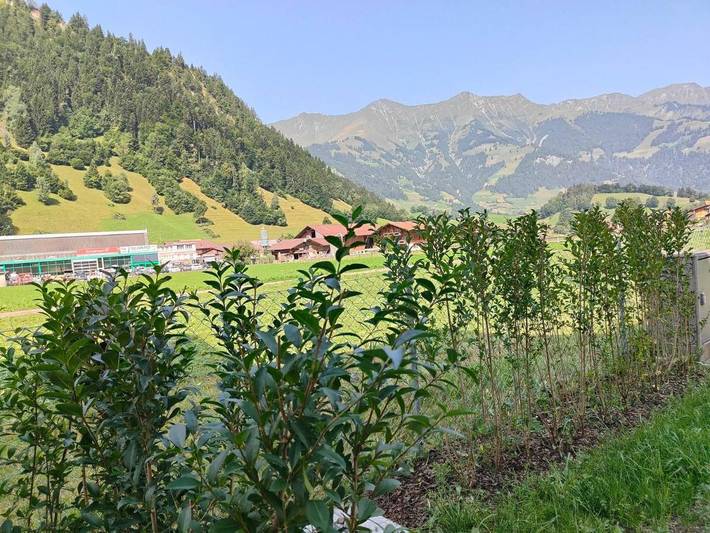 Ferienwohnung für 2 Personen, mit Balkon und Terrasse sowie Garten und Ausblick