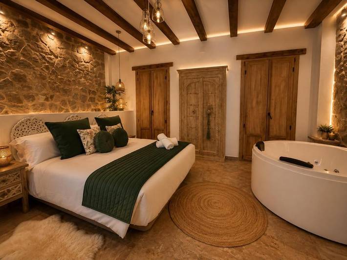 Apartamento para 2 personas, con Jacuzzi además de Terraza y Piscina en Zahara de la Sierra