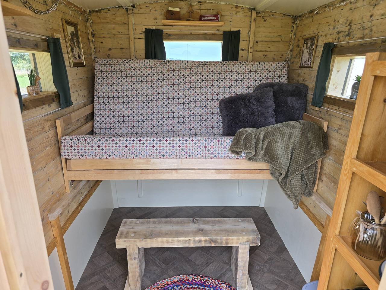 Restored circus wagon in North York Moors National Park
