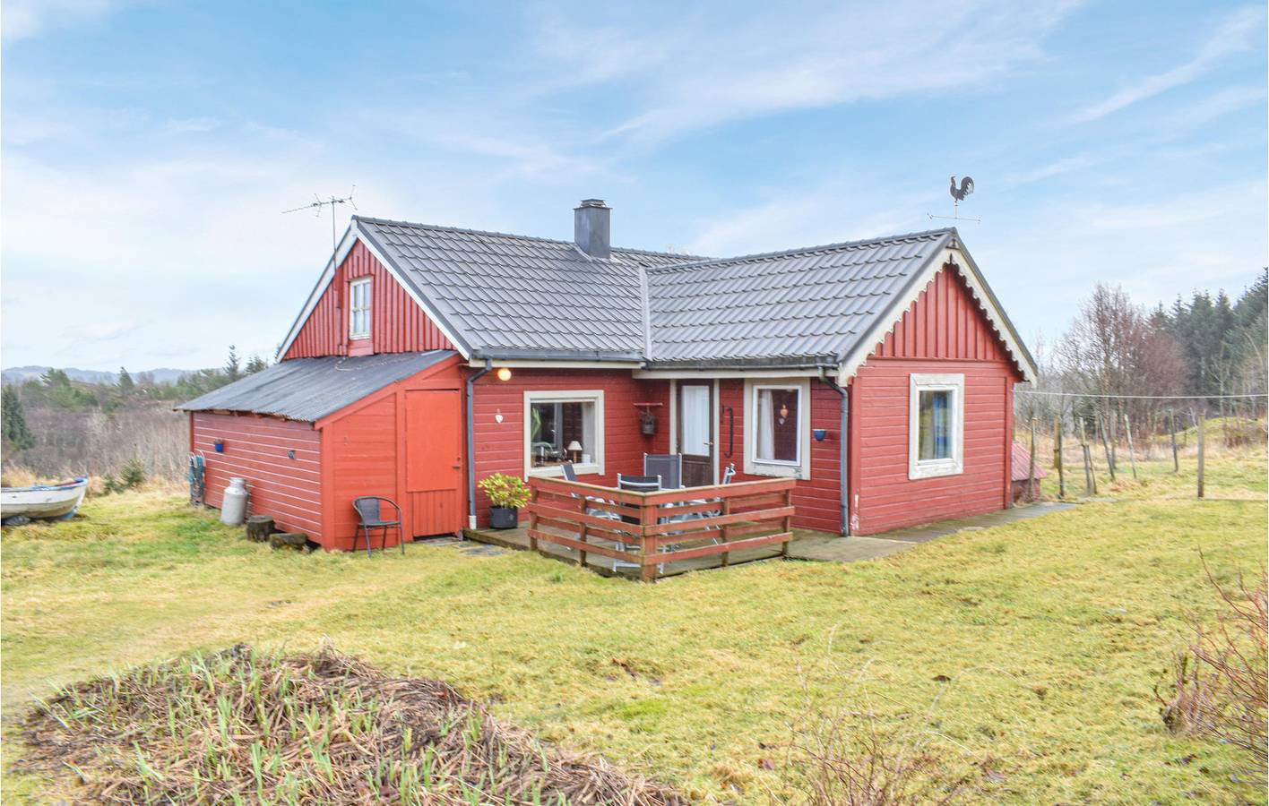 Ferienhaus für 7 Personen mit Terrasse in Austrheim